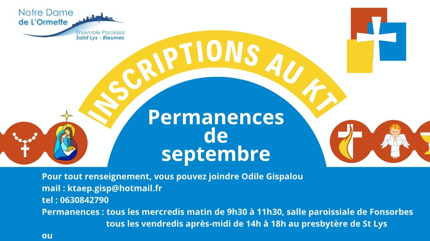 Inscriptions Aumônerie